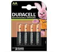 Duracell Recharge Plus Piles Rechargeables type AA 1300 Mah , Lot de 4 piles