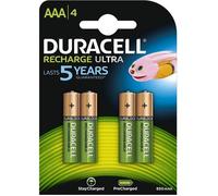 Duracell Recharge Ultra Piles Rechargeable type AAA 900 mAh, Lot de 4