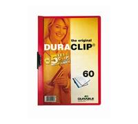 Durable Chemise à clip A4 Duraclip en PVC - 60 feuilles - Rouge