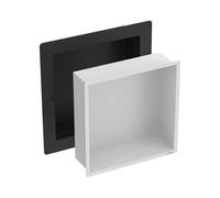 Dural Niche murale en acier inoxydable blanc mat 300x300x100mm