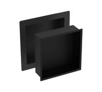 Dural Niche murale en acier inoxydable noir mat 300x300x100mm