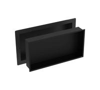 Dural Niche murale en acier inoxydable noir mat 600x300x100mm