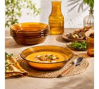 Duralex - Assiette creuse 19,5cm Vermeil - Lot de 6