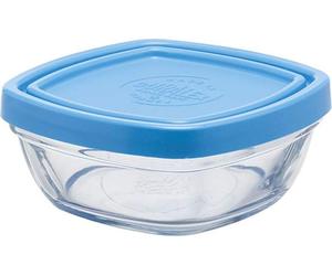Duralex Bol Empilable Avec Couvercle Carré Lys 9x9x4 Cm Bleu Bleu One Size