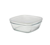 Duralex-Bols empilables 20 cm avec Couvercle en Verre dépoli Transparent