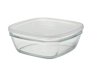 Duralex-Bols empilables 20 cm avec Couvercle en Verre dépoli Transparent