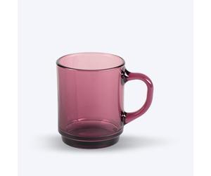Duralex Lot de 6 tasses empilables en verre trempé 26 cl, tasses de cuisine durables pour café, thé, petit-déjeuner, usage quotidien, lot de tasses en verre de la collection Versailles