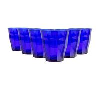 Duralex Lot de 6 verres empilables en verre trempé 25 cl, lot de verres de cuisine résistants pour eau, jus et sodas, usage quotidien, couleurs assorties, collection Picardie