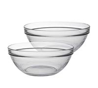 Duralex Lys en Verre Stacking Bols pour la Cuisine, Service - 17cm (7") - Paquet de 6