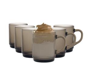 Duralex Tasses è cafè en Verre Versailles - Tasses 260 ML pour thè, Boissons Chaudes - Fumèe - Paquet de 12
