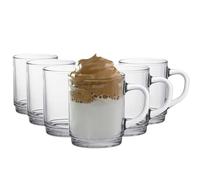 Duralex Versailles Verre Tasses à café - Coupes 260ml pour Le thé, Boissons Chaudes - Effacer - Paquet de 12