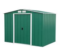 Duramax Abri de Jardin en Métal, Vert, 4.37 m², Abri de Stockage d'Outils, Toit Renforcé, Étanche et Sans Entretien