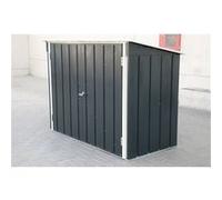 Duramax Abri à vélos pour 2 vélos avec portes doubles verrouillables entièrement larges, abri de stockage en métal, abri de jardin pour vélos, stockage de vélos, 203 x 101 x 146 cm, anthracite