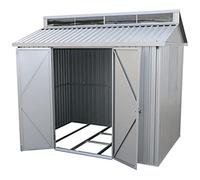 Duramax ALU 8 x 6 (4.33 m²) Abri de jardin en aluminium, Comprend avec lucarne, fondation en métal, fenêtre sur le côté et doubles portes verrouillables, Abri de stockage d'outils