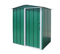 Duramax ECO 5 x 4 (1.56 m²) abri de jardin en métal, Abri de jardin en métal galvanisé à chaud, Abri de stockage d'outils, structure de toit renforcée, abri en métal sans entretien, vert