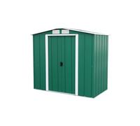 Duramax ECO 6 x 4 (2.17 m²) Abri de Jardin en Métal Galvanisé à Chaud, Abri de Stockage d'Outils, Structure de Toit Renforcée, Abri en Métal Sans Entretien, Vert