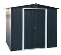 Duramax ECO 6 x 6 (3.33 m²) abri de jardin en métal, galvanisé à chaud, Abri de stockage d'outils, structure de toit renforcée, abri sans entretien, anthracite