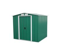 Duramax ECO 6 x 6 (3.33 m²) Abri de Jardin en Métal Galvanisé à Chaud, Abri de Stockage d'Outils, Structure de Toit Renforcée, Abri en Métal Sans Entretien, Vert