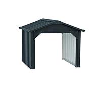 Duramax Garage pour Tondeuse à gazon robotisée en métal, ouvert, protège les tondeuses à gazon et les stations de chargement de batterie, Carport pour tondeuse à gazon robotisée