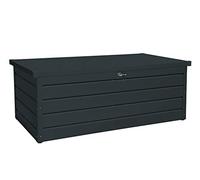 Duramax Palladium Petit (710 L) Coffre de Rangement Exterieur en métal avec vérin à gaz hydraulique et poignée verrouillable, boîte à coussins pour extérieure, boîte de patio, anthracite