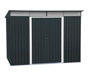 Duramax TOP Pent Roof Skylight 8 x 6 (4.37 m²) Abri de jardin en métal, fabriqué en acier galvanisé, structure de toit renforcée, lucarne intégrée pour la lumière du soleil, Anthracite