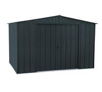 Duramax TOP Shed 10 x 8 (7.28 m²) Abri de jardin en métal, fabriqué en acier galvanisé, structure de toit renforcée, abri de jardin en métal sans entretien et résistant aux intempéries, Anthracite