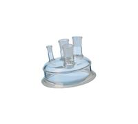 Duran 24 392 59 Plan Bride avec couvercle, 4 hälse de NS, 150 DN, 2 x 29/32 NS Oblique