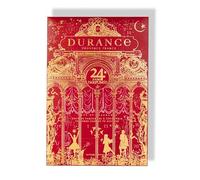 Durance - Calendrier de l'Avent Bougies Parfumées 2026 - 24 Bougies Chauffe-Plat 15 g + Photophore en Verre Rouge