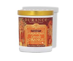Durance - Noel 2026 - Bougie parfumée 180 g Orange cannelle | Fabriquée en Provence, Couvercle Doré, 40h de Parfum