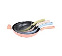 Durandal Équilibre | Poêle antiadhésive à frire compatibles tous feux coloris pastel - Lot de 4