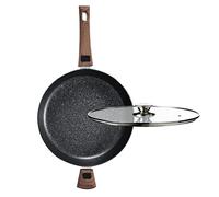 Durandal Légende Poêle à frire avec couvercle et poignée amovible - Poêle de service anti-adhésive - Poêle en aluminium - Poêle à induction (32 cm)