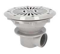 Duraol Bonde de Fond ABS avec Couvercle I Évacuation Principale pour Tous Types de piscines I Bride, Joints et vis Inclus I Diamètre Total : 230 mm I Accessoire de Piscine Premium Gris Clair