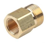 Durashmall Adaptateur M22 x 1,5 mâle vers G 3/8" femelle en laiton pour tuyau de nettoyeur haute pression, raccord rapide pour tuyaux d'arrosage, pompes et nettoyeurs électriques, doré, 400 bar