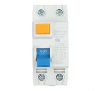 Durashmall Disjoncteur électromécanique à courant résiduel 2P 10-63 A 10 mA 6 KA 230 V Interrupteur de sécurité différentiel avec schéma de câblage, pour panneau électrique industriel domestique (10 A