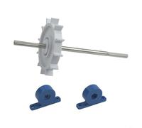Durashmall Ensemble d'arbre d'entraînement de turbine de rechange pour nettoyeur de piscine série 280 avec 2 roulements pour modèles C86 EC86 C86 C80 pour pièces de réparation efficaces sous vide de