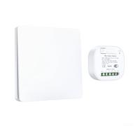 Durashmall Ensemble d'interrupteurs intelligents sans fil WiFi sans fil - Pas de câblage nécessaire - Interrupteur auto-alimenté pour Alexa et application pour domotique - IP44 - Télécommande étanche
