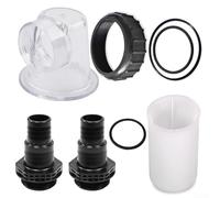 Durashmall Ensemble pompe de filtration pour pompe de circulation SPS25 SPS50 SPS75 SPS100, kit de remplacement de pièces d'équipement de piscine, insert transparent, couvercle de préfiltre, tamis