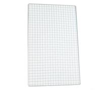 Durashmall Grille de barbecue en fer galvanisé, pour rôtir du poisson, de la viande et des légumes, grille carrée robuste, pour la cuisine extérieure et intérieure, outil de cuisine blanc argenté (40