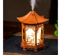 Durashmall Humidificateur en forme de pavillon pour mini diffuseur d'aromathérapie avec deux modes de pulvérisation, veilleuse réglable, réservoir d'eau de 160 ml, portable pour chambre à coucher