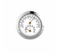 Durashmall Hygromètre mécanique et thermomètre pour intérieur et extérieur - Jauge de température et d'humidité précise - Finition dorée - Alliage de 5 cm - Cadran pour armoire de maison - Argenté