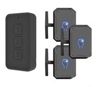 Durashmall Interrupteur à distance sans fil - Pas de câblage nécessaire - Contrôle intelligent RF433 pour la maison - Installation facile - Alimenté par piles - Design compact - Blanc ou noir - 3 + 3