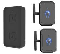 Durashmall Interrupteur à distance sans fil - Pas de câblage nécessaire - Contrôle intelligent RF433 pour la maison - Installation facile - Alimenté par piles - Design compact - Blanc ou noir - 2 + 2