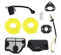 Durashmall Kit carburateur de rechange pour tronçonneuse 136 137 141 142 36 41 modèles compatible avec les pièces 530071987 30039143 545199901, comprend bobine d'allumage, filtre à air, joints de