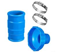 Durashmall Kit d'adaptateur de tuyau d'aspirateur de piscine, pour Intex 11238, connecteur de 3,2 x 3,8 cm, pour paniers d'écumoire de piscine hors sol et fontaines de retour, comprend 2 pinces, pour