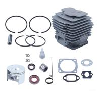 Durashmall Kit d'assemblage de cylindre de 46 mm, pour tronçonneuse MS028 028AV 028, bloc moteur à gros alésage avec joints d'étanchéité roulement, pour une meilleure puissance et efficacité
