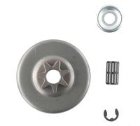 Durashmall Kit de rondelle d'aiguille de roulement de tambour d'embrayage 7T pour tronçonneuse 028 028AV 028WB Pièces de rechange 1118 640 2001 Ensemble de réparation de pignon