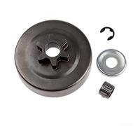 Durashmall Kit de tambour d'embrayage pour tronçonneuse 3/8 6T Rondelle E-Clip avec roulement à aiguilles pour MS170, MS180, MS210, MS230, MS250