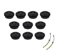 Durashmall Lot de 10 œillets en caoutchouc pour réservoir de carburant à 2 trous 21,5 mm pour tondeuse Toro modèles 51954 51944 51945 51955 51974 51975 Kit de rechange noir