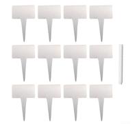 Durashmall Lot de 12 marqueurs de plantes en acrylique de type T avec marqueur transparent réutilisable pour pots d'extérieur, légumes, fleurs et serres, décoration de jardinage