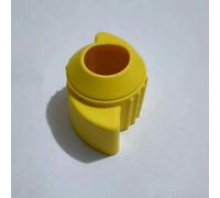 Durashmall Lot de 2 housses de poignée de porte en caoutchouc souple pour une meilleure accessibilité, adaptateur de levier transparent, pour boutons standard, jaune